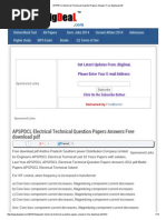 APTransco Previous Question Papers | PDF | Electrical Resistance And ...