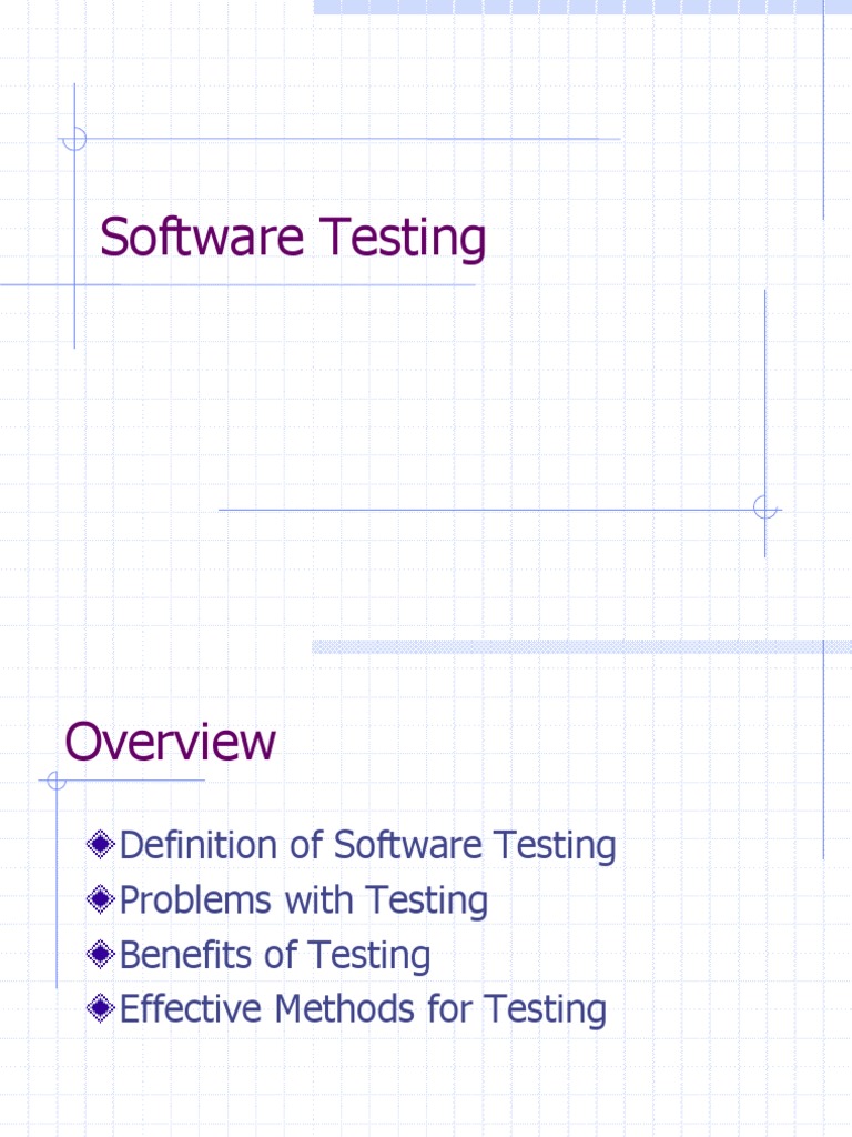 Software Testing Software Testing Software Bug