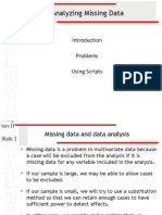 Analyzing Missing Data: Problems Using Scripts