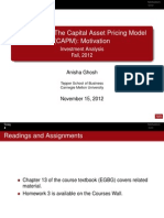 Lecture 3.1: The Capital Asset Pricing Model (CAPM) : Motivation