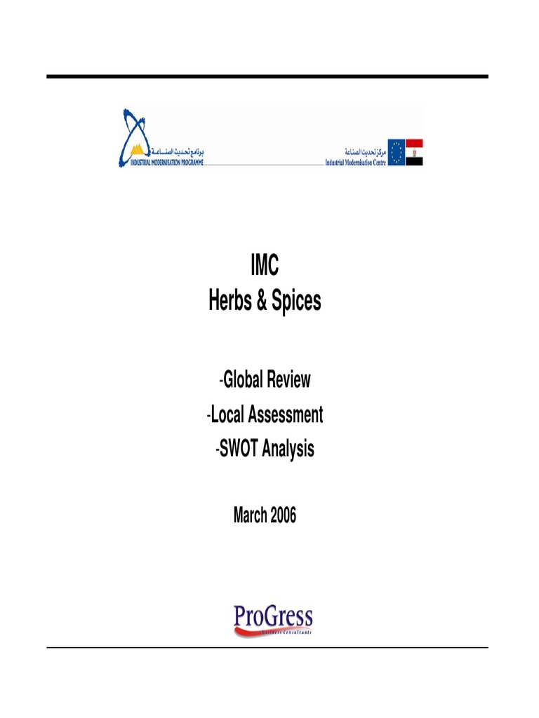 Global Herbs and Spices Market Analysis | PDF | Organic Farming | Spice