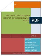 Influence of Culture and Belief On Consumer Behavior in India