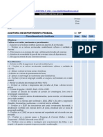 Checklist de Auditoria Departamento Pessoal