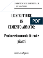 Le Strutture in Cemento Armato - Predimensionamento Di Travi e Pilastri