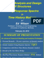 Seismic Analysis and Design of Structures Using Response Spectra or Time History Motions