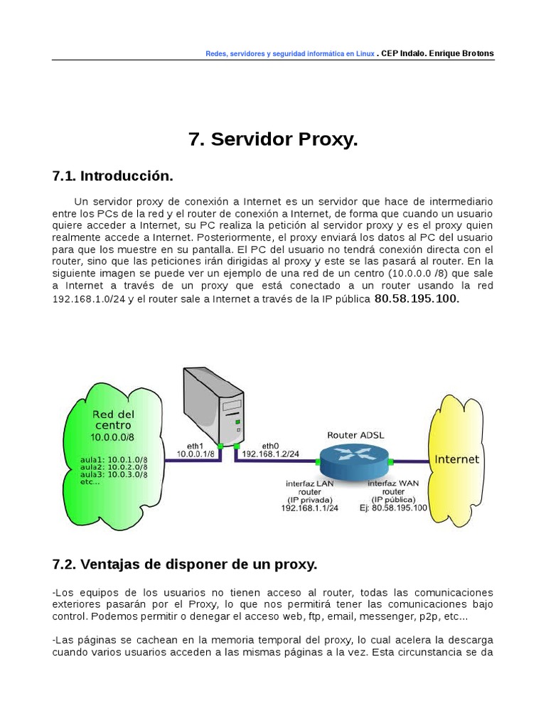 Ventajas y desventajas del servidor Proxy | PDF | Servidor proxy | Internet
