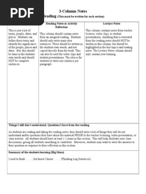 3 column notes remix