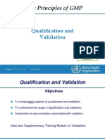 Basic Principles of GMP: Qualification and Validation