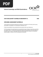 Oxford Cambridge and RSA Examinations: Ocr Gcse (Short Course) in Geography A 1086