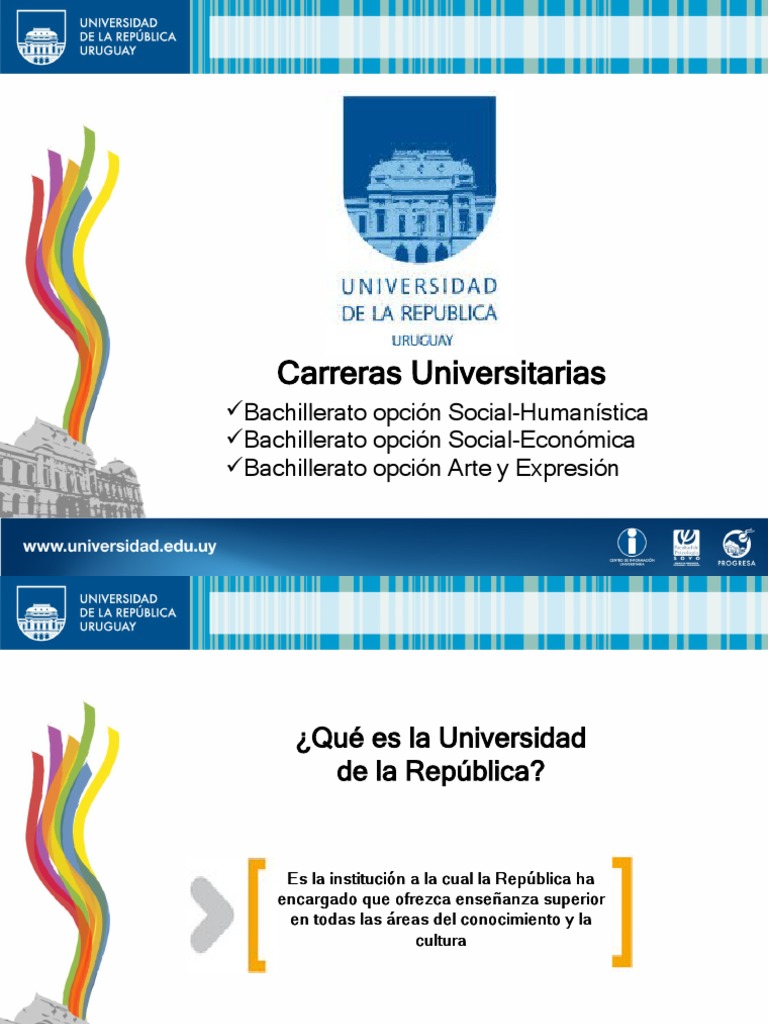 Carreras Universitarias Bachillerato Humanístico Diapos Set. 2012