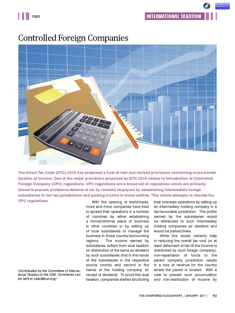 CFC Regulations | PDF | Taxes | Government Finances
