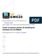 Como Recuperar Patron de Desbloqueo Olvidado en LG GW620