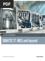 Simatic It Mes and Beyond