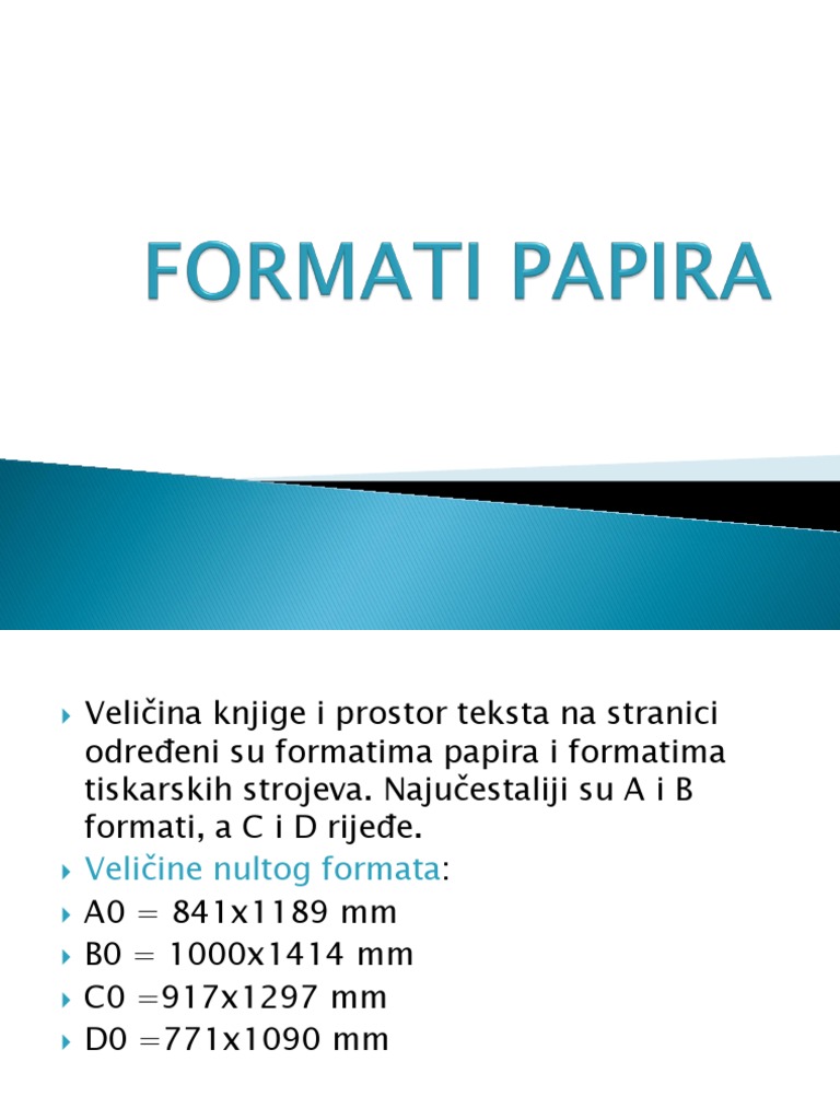 Formati Papira | PDF