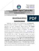 UOU Faculty Recruitment for Professors & Assistant Professors