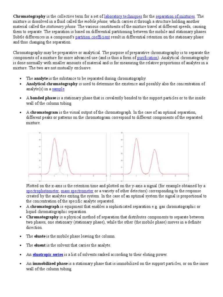 Basic Chromatography PDF Elution Chromatography