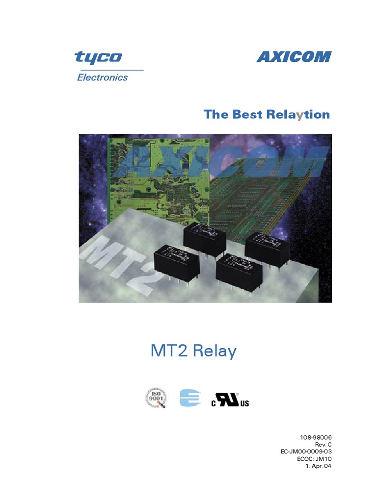 MT2 Telecom Signal Relay Specifications | PDF | Relay | Switch