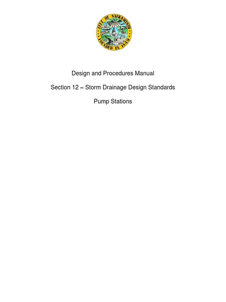 Storm Drainage Pump Station Standards | PDF | Pump | Structural Load