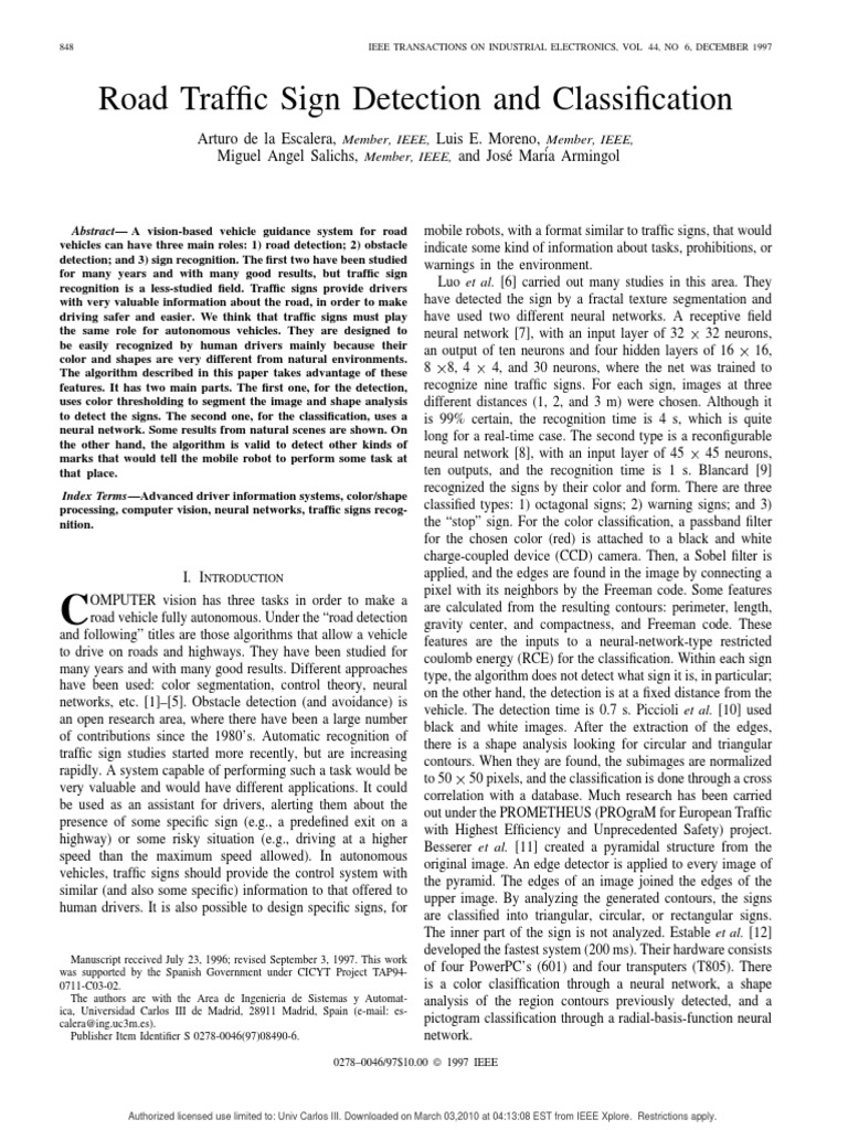 Road Traffic Sign Detection and Classification | PDF | Rgb Color Model ...