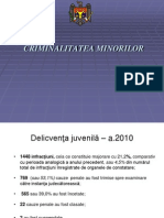 Criminalitatea Juvenila 2010-2011