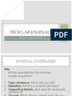 Tech Lab Journals - Intro 2