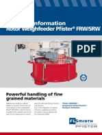 Technical Information Rotor Weighfeeder Pfister FRW/SRW: Powerful Handling of Fine Grained Materials