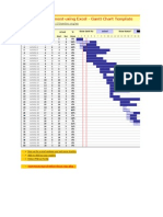 Project Management Using Excel - Gantt Chart Template