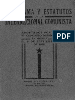 (VI) - Programa y Estatutos de La Internacional Comunista