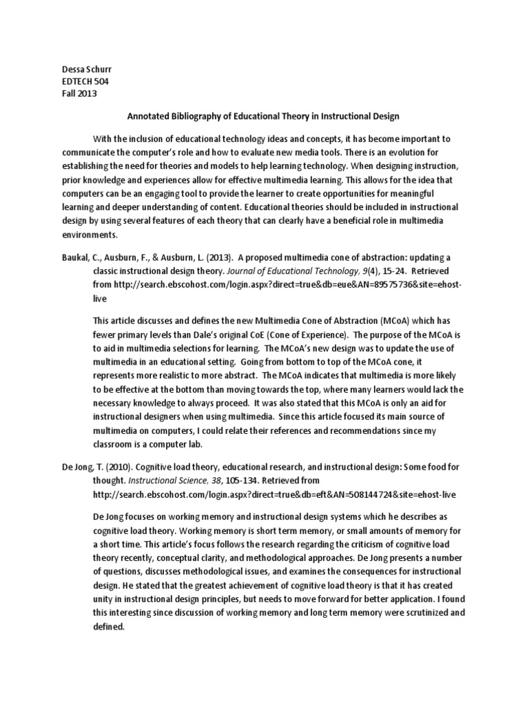 Annotated bibliography example on technology image