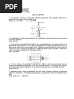 Lista de Exercicio 01 Resmat