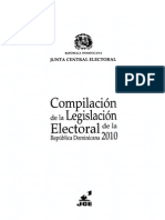 Compilación de La Legislación Electoral de La República Dominicana 2010