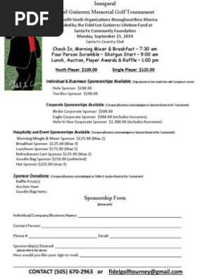 Sponsorship Form