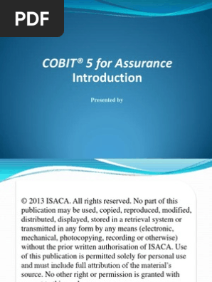 Cobit 5 Assurance Res Eng 1213 Cobit Governance