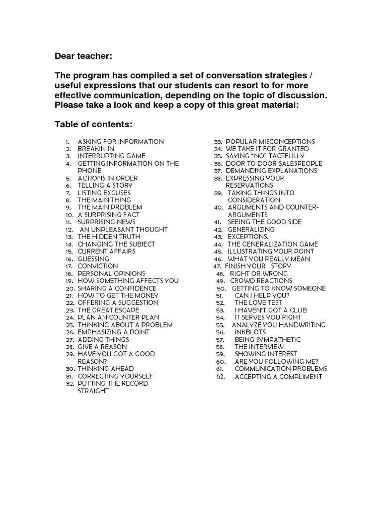 Linguistic gambits essay image