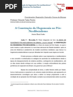 Resenha 5 a Construção Da Hegemonia Pós-neoliberal