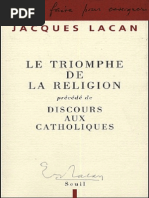 Lacan, Le Triomphe de la religion