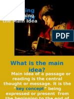 Reading Strategy: Determining The Main Idea