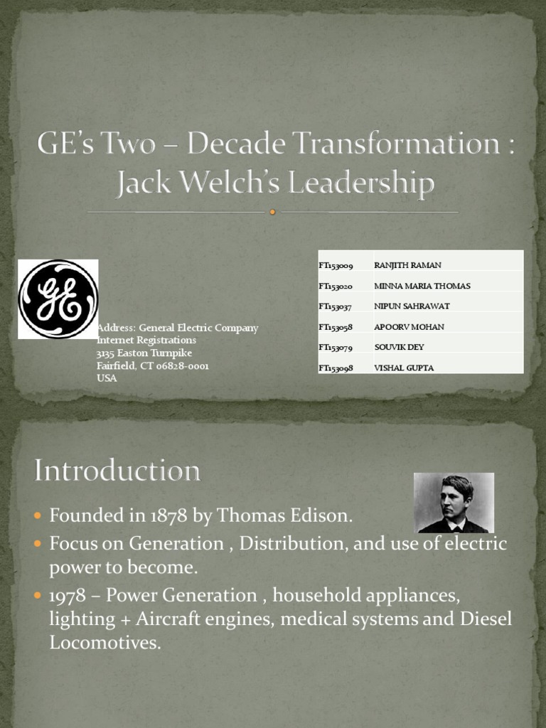 Ge S Two E28093 Decade Transformation PDF General Electric Six Sigma