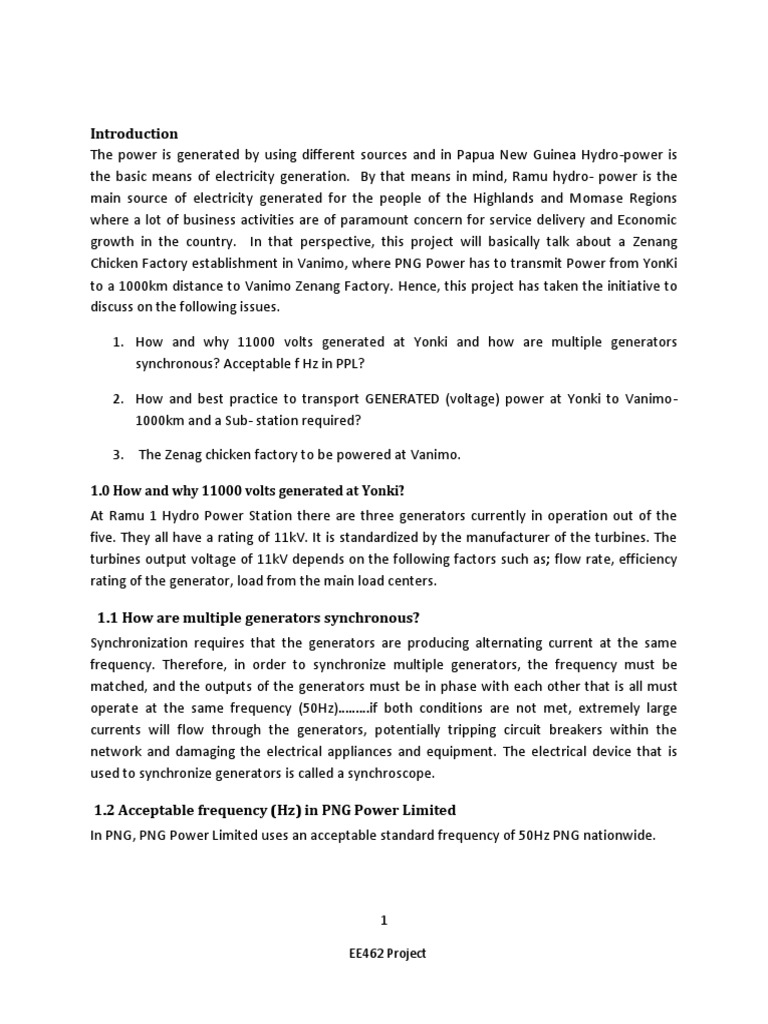 Electrical DESIGN Major Project | PDF