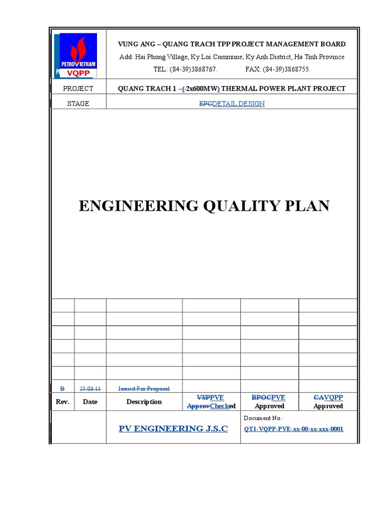 Quang Trach 1 Thermal Power Project Plan | PDF | Verification And ...