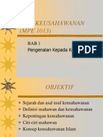 Pengenalan KPD Keusahawanan