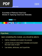 Essentials of Rational Clearcase Module 8: Applying Clearcase Metadata