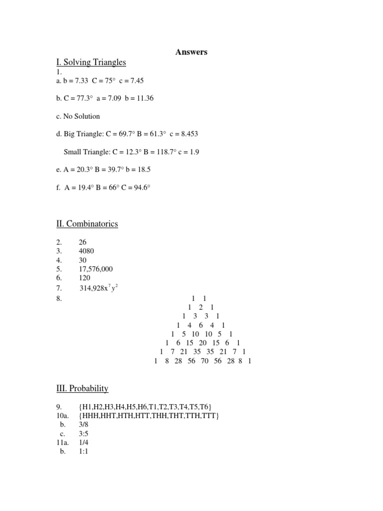 Math Problem Solutions | PDF