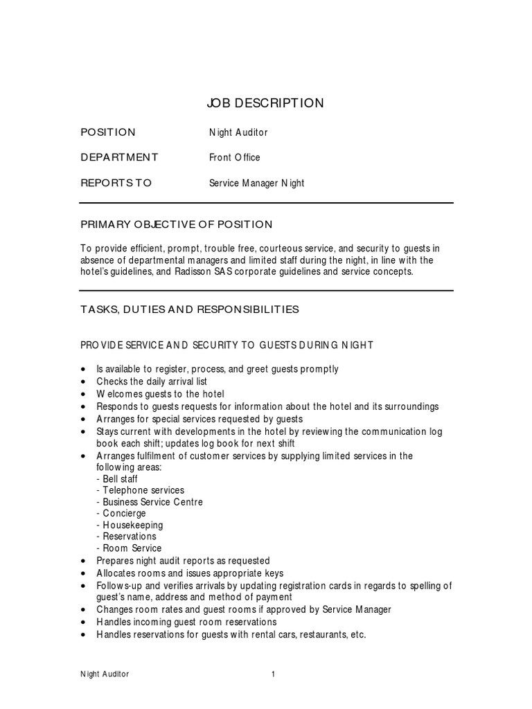 Night Audit.pdf Hotel Safety