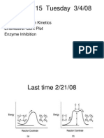 Lecture 15 Tuesday 3/4/08: Enzymes Michealis-Menten Kinetics Lineweaver-Burk Plot Enzyme Inhibition