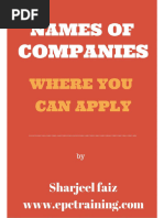 Download names of companies where you can apply-short by Sharjeel Aslam Faiz SN23810570 doc pdf