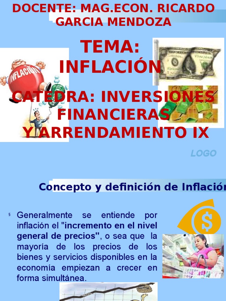 Concepto de Inflaciondiapositivas14a y 15a Clase