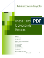 Unidad 1 Introduccion a La Direccion de Proyectos