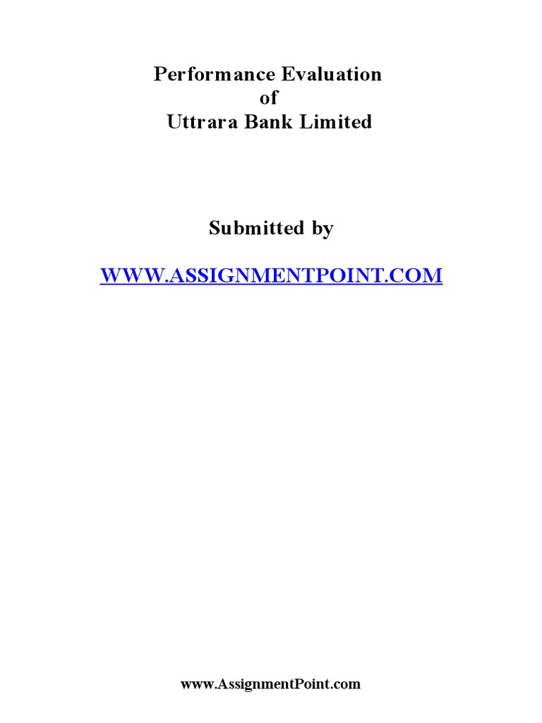 Performance Evaluation of Uttara Bank | PDF | Balance Sheet | Revenue