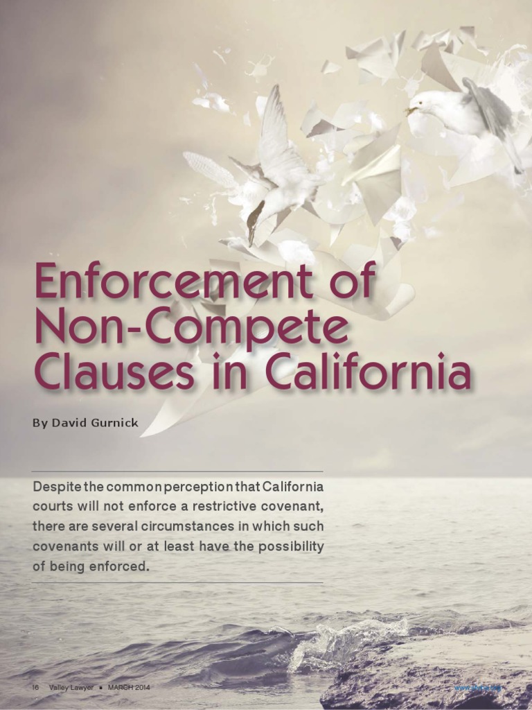 Enforcement of Clauses in California Choice Of Law